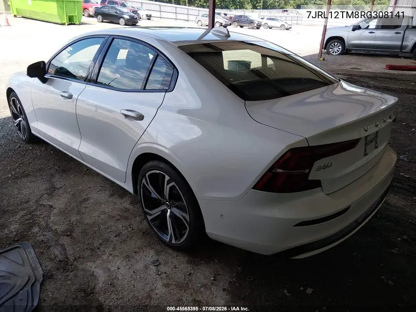 2024 Volvo S60 B5 Ultimate Dark Theme VIN: 7JRL12TM8RG308141 Lot: 45565395