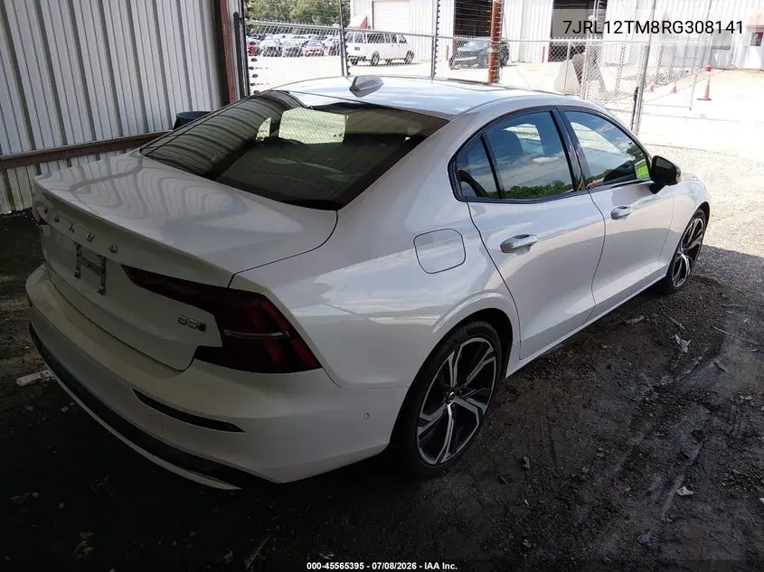 2024 Volvo S60 B5 Ultimate Dark Theme VIN: 7JRL12TM8RG308141 Lot: 45565395