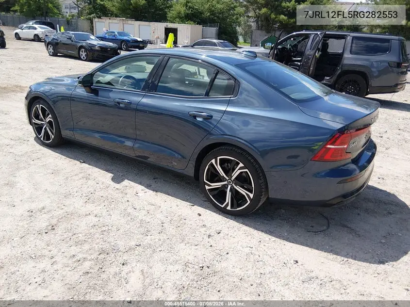 2024 Volvo S60 B5 Plus Dark Theme VIN: 7JRL12FL5RG282553 Lot: 45575400