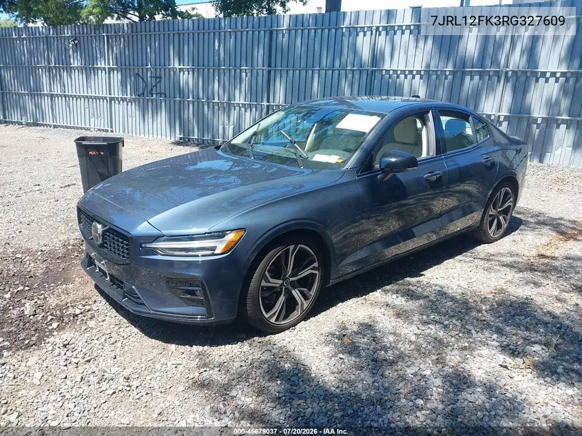 2024 Volvo S60 B5 Core Dark Theme VIN: 7JRL12FK3RG327609 Lot: 45679037