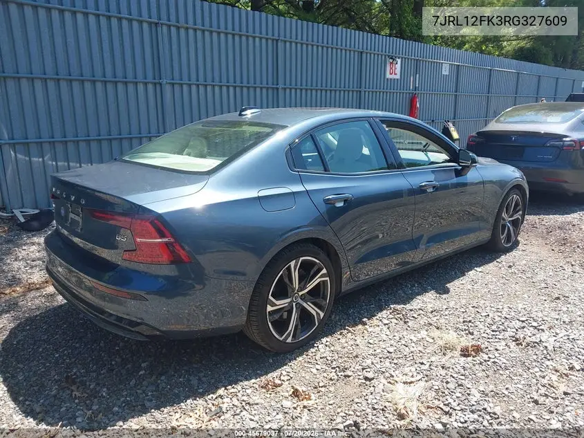 2024 Volvo S60 B5 Core Dark Theme VIN: 7JRL12FK3RG327609 Lot: 45679037