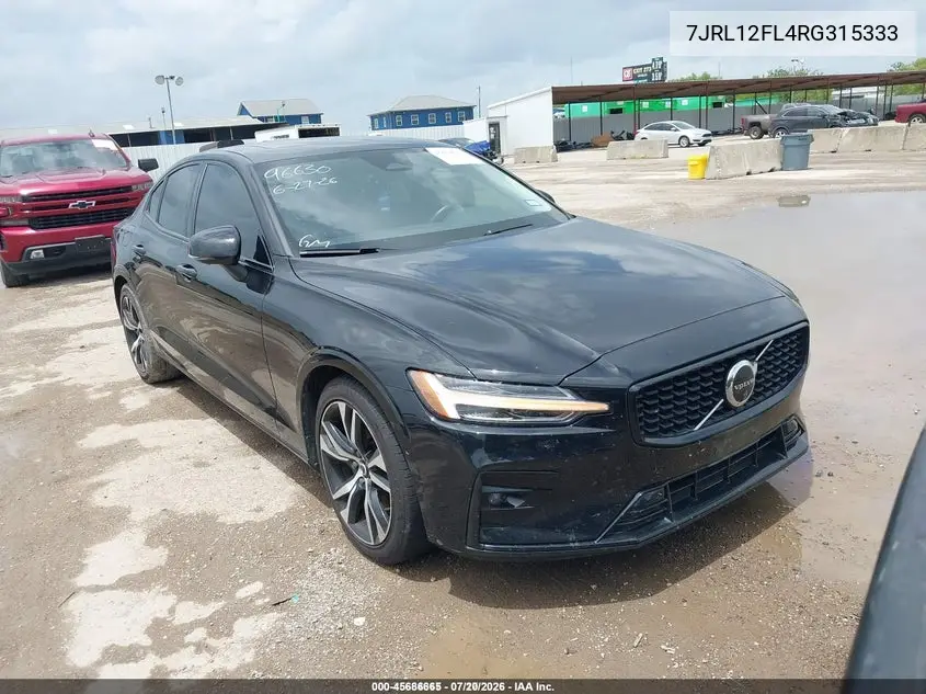 2024 Volvo S60 B5 Plus Dark Theme VIN: 7JRL12FL4RG315333 Lot: 45686665
