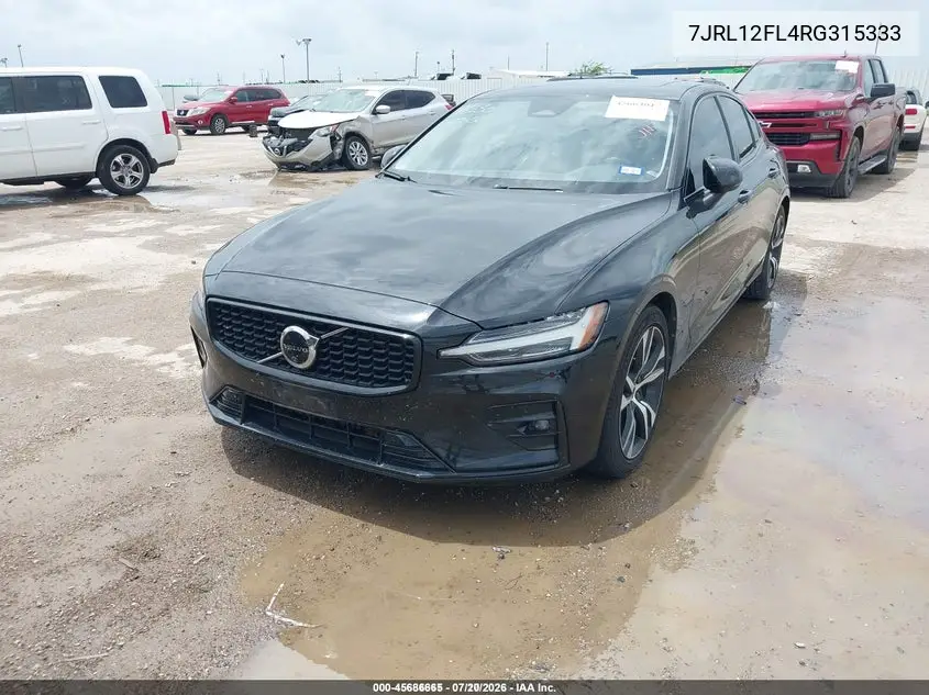 2024 Volvo S60 B5 Plus Dark Theme VIN: 7JRL12FL4RG315333 Lot: 45686665