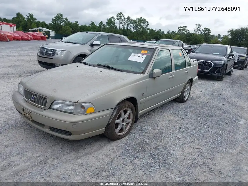 2000 Volvo S70 Se VIN: YV1LS61J7Y2648091 Lot: 45594681