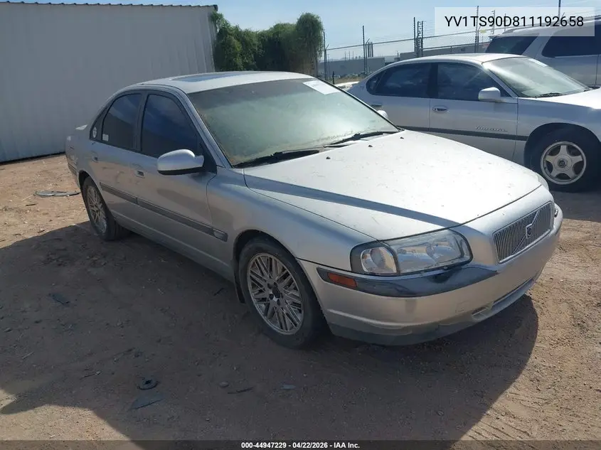 2001 Volvo S80 T6 VIN: YV1TS90D811192658 Lot: 44947229