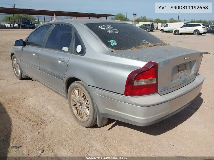 2001 Volvo S80 T6 VIN: YV1TS90D811192658 Lot: 44947229