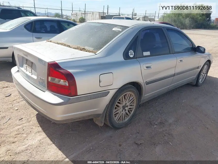 2001 Volvo S80 T6 VIN: YV1TS90D811192658 Lot: 44947229