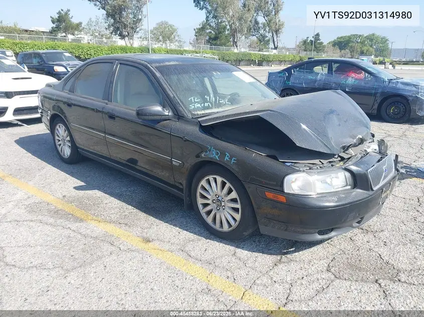 2003 Volvo S80 2.9 VIN: YV1TS92D031314980 Lot: 45458283