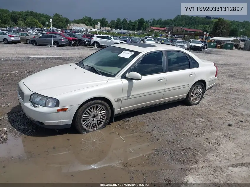 2003 Volvo S80 2.9L VIN: YV1TS92D331312897 Lot: 45641877
