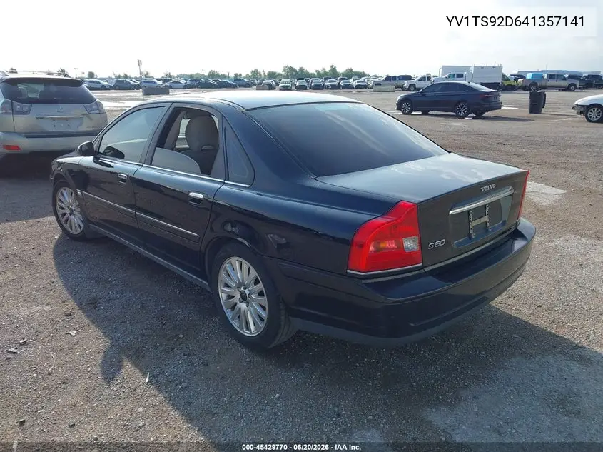2004 Volvo S80 2.9 VIN: YV1TS92D641357141 Lot: 45429770