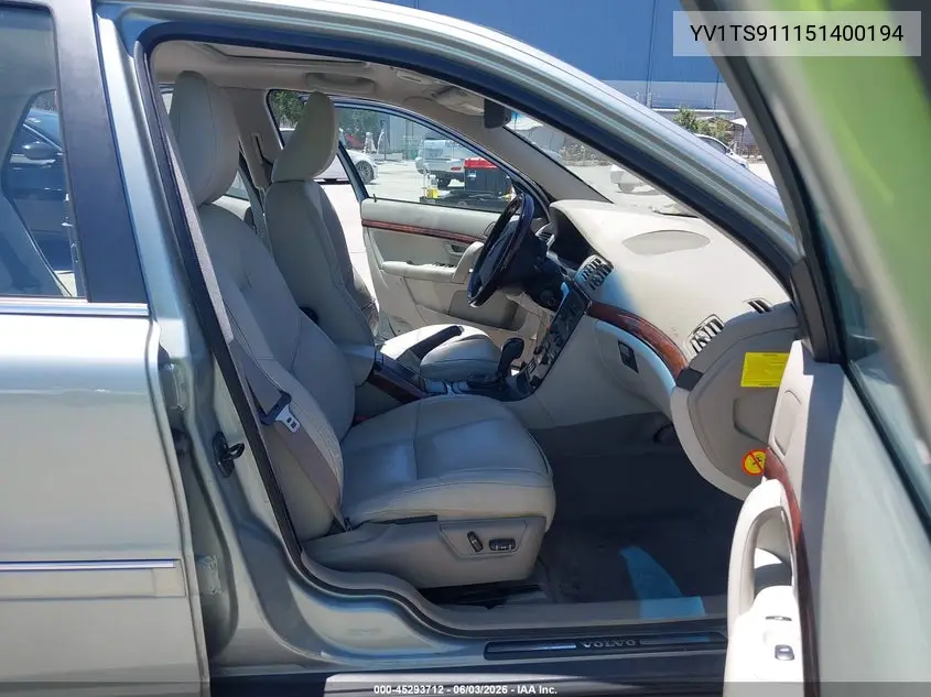 2005 Volvo S80 T6 VIN: YV1TS911151400194 Lot: 45293712