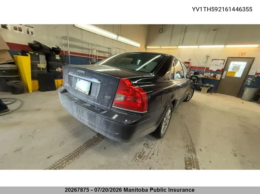 2006 Volvo S80 2.5T VIN: YV1TH592161446355 Lot: 20267875