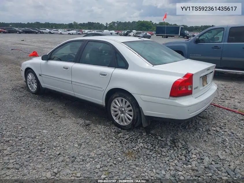 2006 Volvo S80 2.5T VIN: YV1TS592361435617 Lot: 45332167