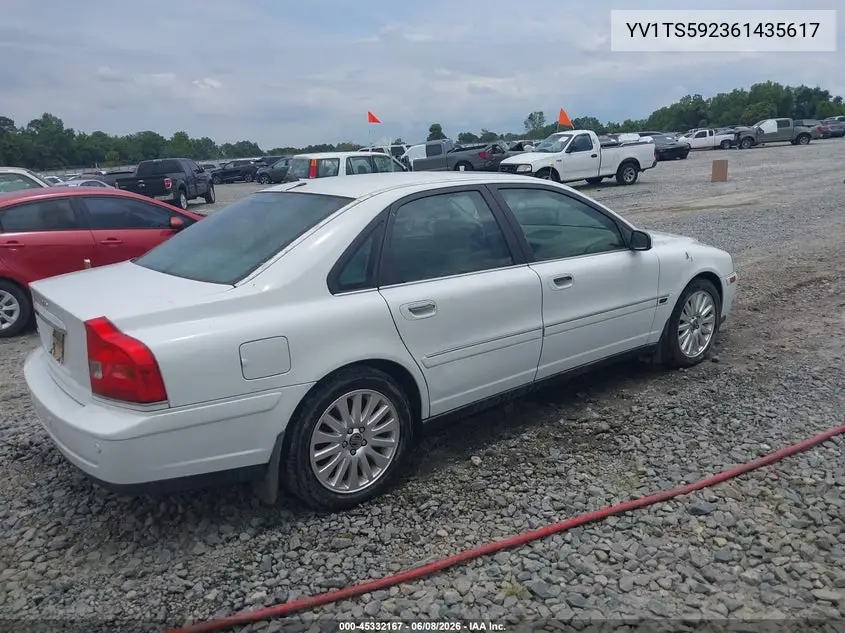 2006 Volvo S80 2.5T VIN: YV1TS592361435617 Lot: 45332167