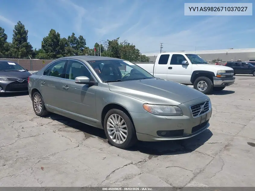 2007 Volvo S80 3.2 VIN: YV1AS982671037027 Lot: 45285625