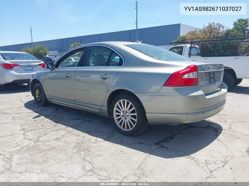 2007 Volvo S80 3.2 VIN: YV1AS982671037027 Lot: 45285625