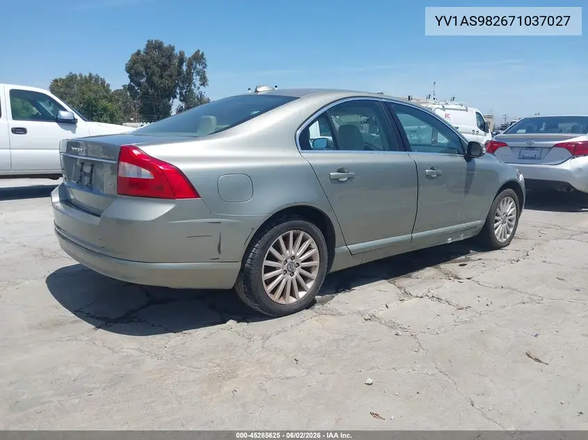 2007 Volvo S80 3.2 VIN: YV1AS982671037027 Lot: 45285625