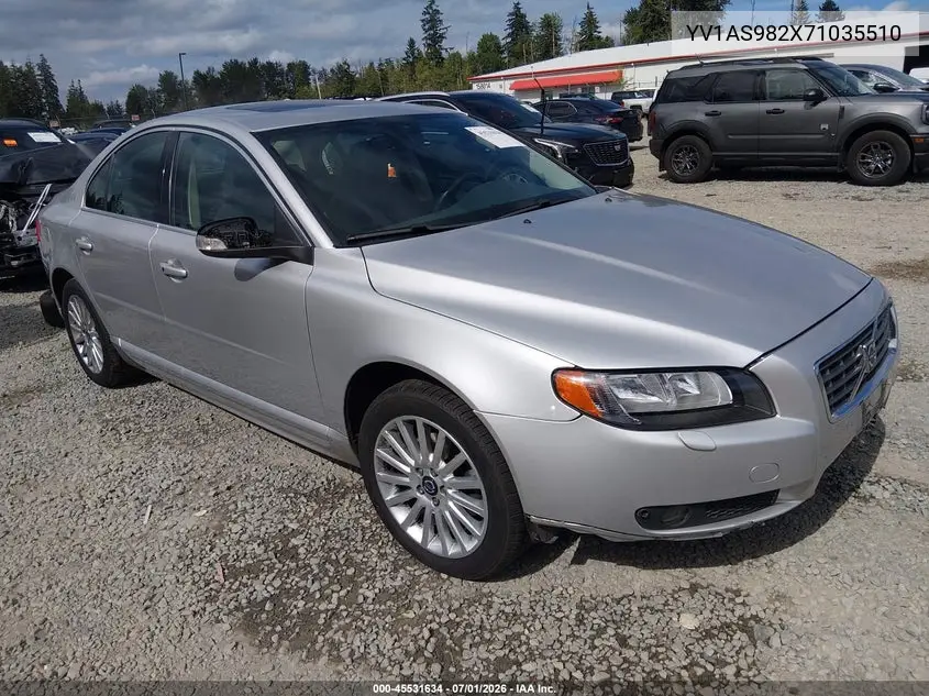 2007 Volvo S80 3.2 VIN: YV1AS982X71035510 Lot: 45531634