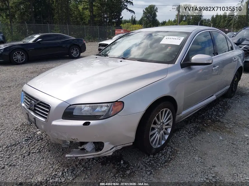 2007 Volvo S80 3.2 VIN: YV1AS982X71035510 Lot: 45531634