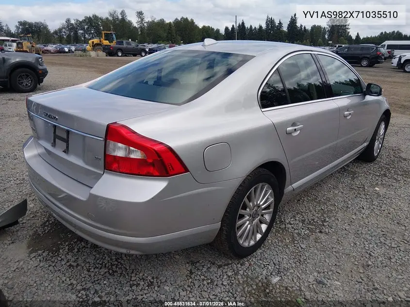 2007 Volvo S80 3.2 VIN: YV1AS982X71035510 Lot: 45531634