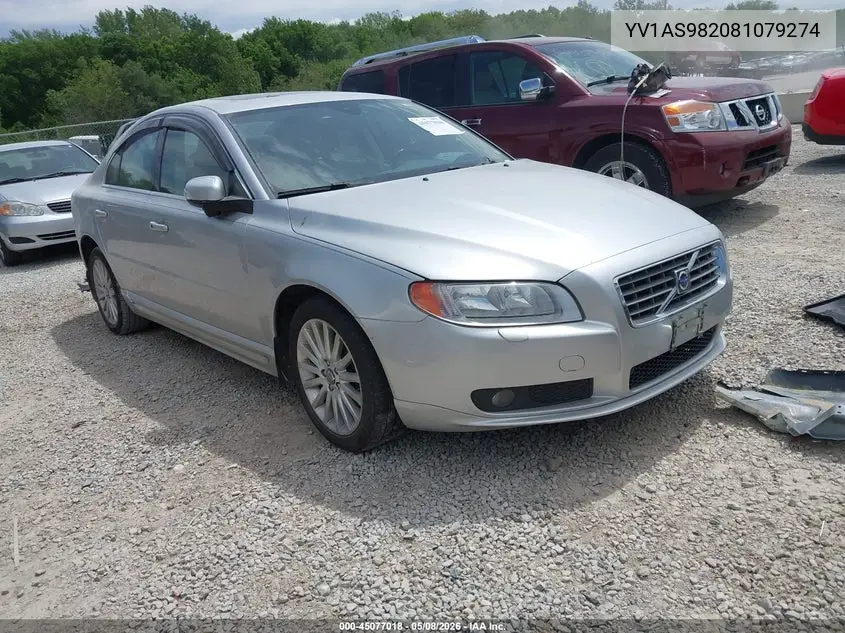 2008 Volvo S80 3.2 VIN: YV1AS982081079274 Lot: 45077018