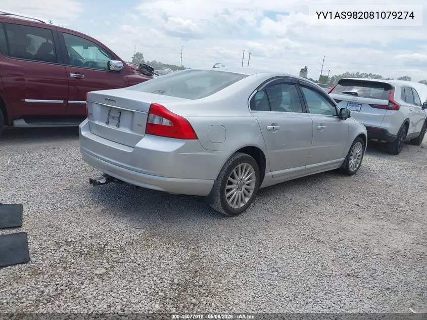 2008 Volvo S80 3.2 VIN: YV1AS982081079274 Lot: 45077018