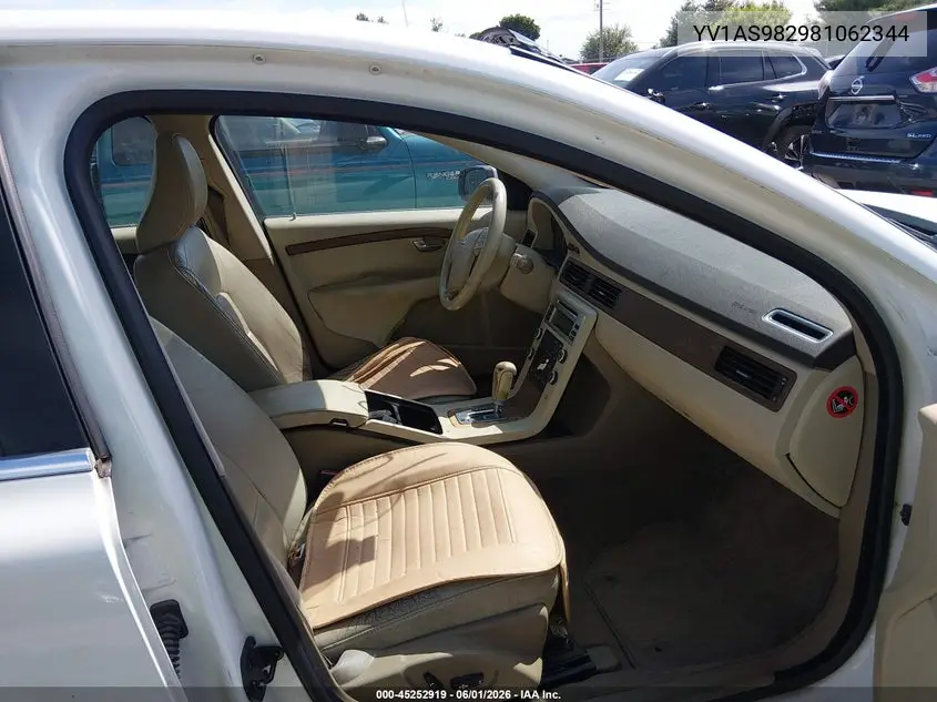 2008 Volvo S80 3.2 VIN: YV1AS982981062344 Lot: 45252919