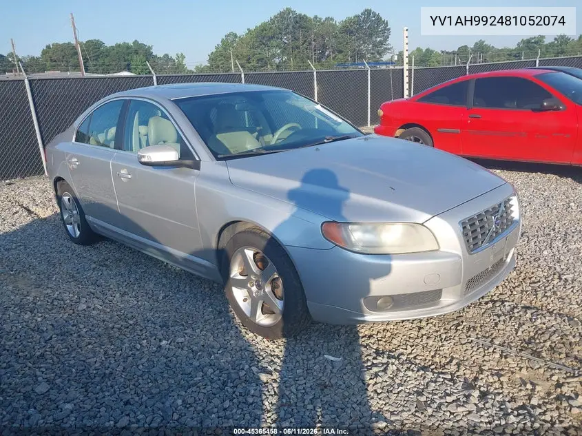 2008 Volvo S80 T6 VIN: YV1AH992481052074 Lot: 45365458