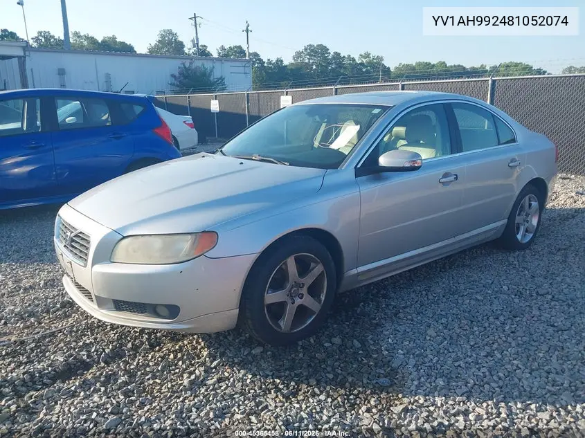 2008 Volvo S80 T6 VIN: YV1AH992481052074 Lot: 45365458