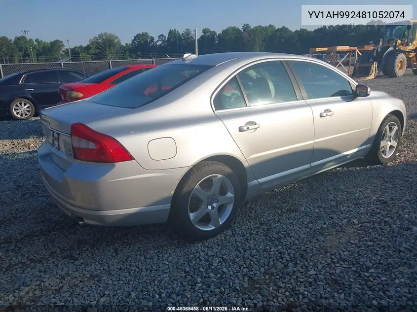 2008 Volvo S80 T6 VIN: YV1AH992481052074 Lot: 45365458