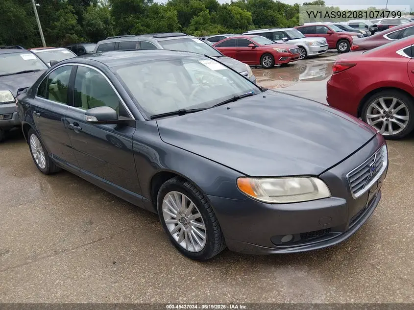 2008 Volvo S80 3.2L VIN: YV1AS982081074799 Lot: 45437034