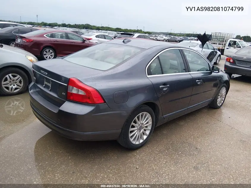 2008 Volvo S80 3.2L VIN: YV1AS982081074799 Lot: 45437034