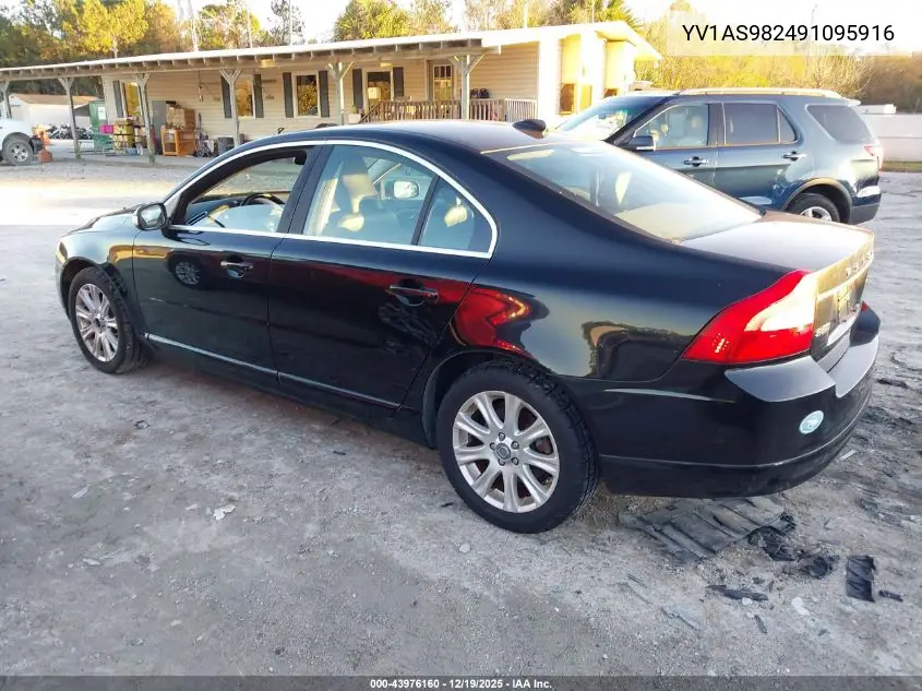 2009 Volvo S80 3.2 VIN: YV1AS982491095916 Lot: 43976160