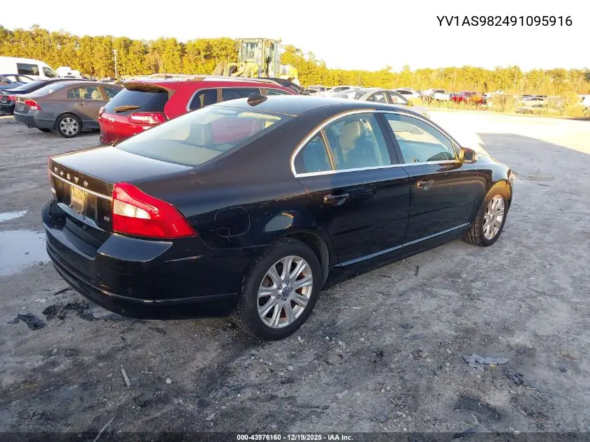 2009 Volvo S80 3.2 VIN: YV1AS982491095916 Lot: 43976160