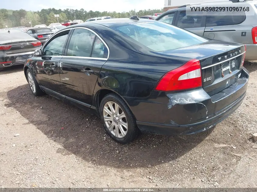 2009 Volvo S80 3.2 VIN: YV1AS982991096768 Lot: 44731260
