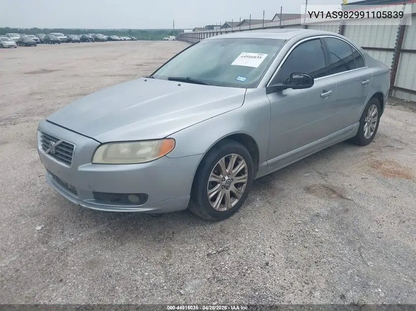 2009 Volvo S80 3.2 VIN: YV1AS982991105839 Lot: 44916035