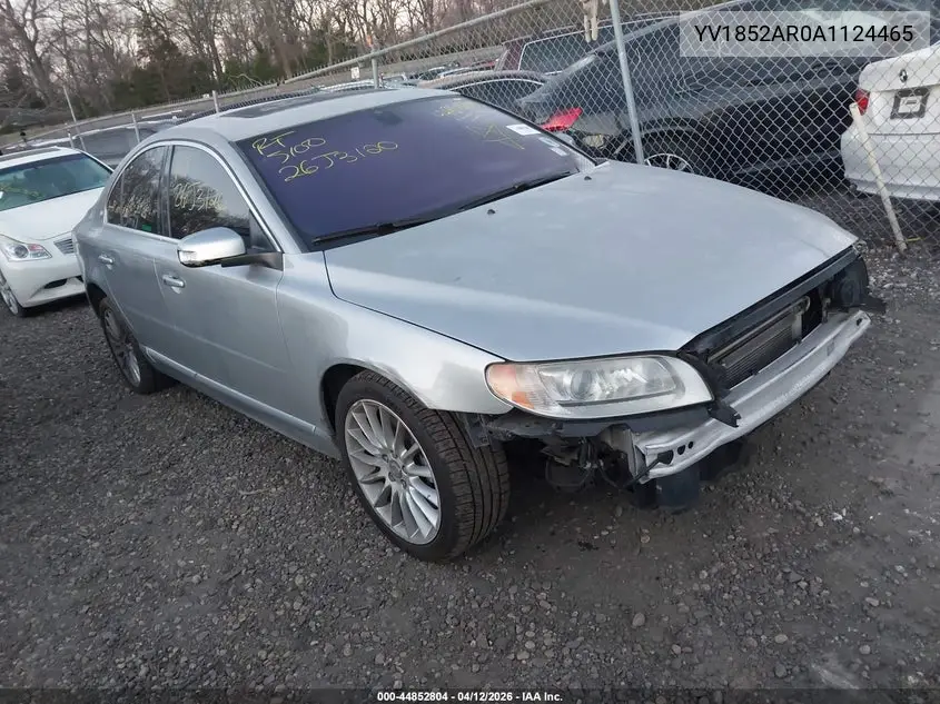 2010 Volvo S80 V8 VIN: YV1852AR0A1124465 Lot: 44852804