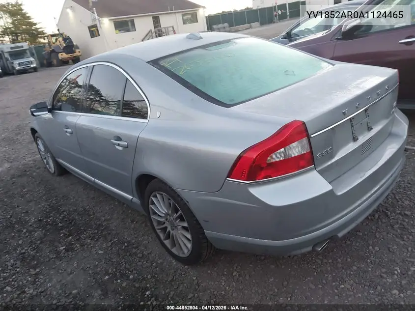2010 Volvo S80 V8 VIN: YV1852AR0A1124465 Lot: 44852804