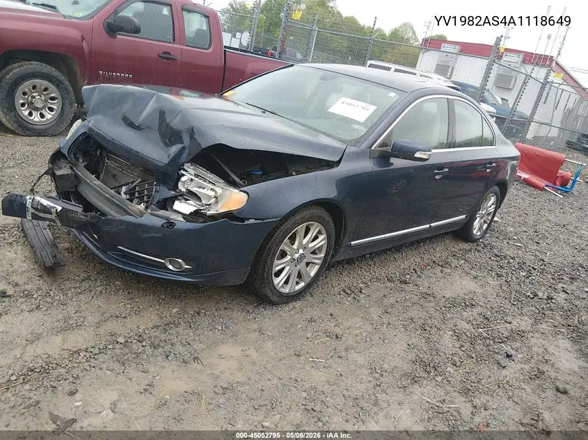 2010 Volvo S80 3.2 VIN: YV1982AS4A1118649 Lot: 45052795