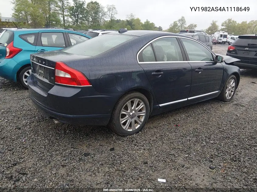 2010 Volvo S80 3.2 VIN: YV1982AS4A1118649 Lot: 45052795