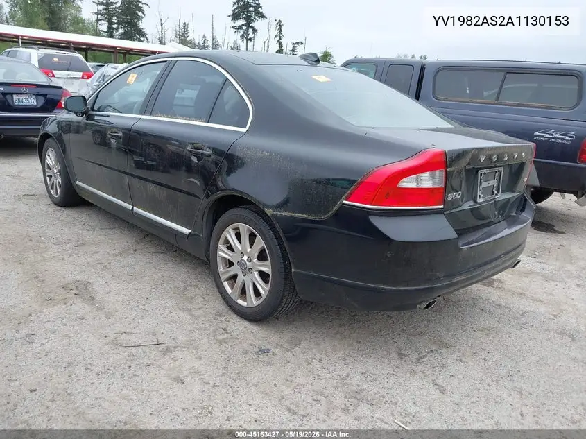 2010 Volvo S80 3.2 VIN: YV1982AS2A1130153 Lot: 45163427