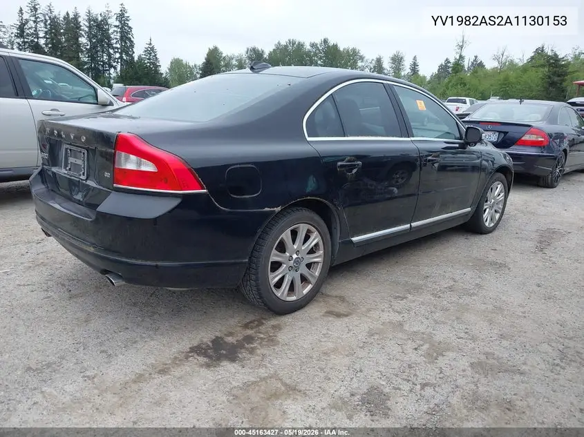 2010 Volvo S80 3.2 VIN: YV1982AS2A1130153 Lot: 45163427