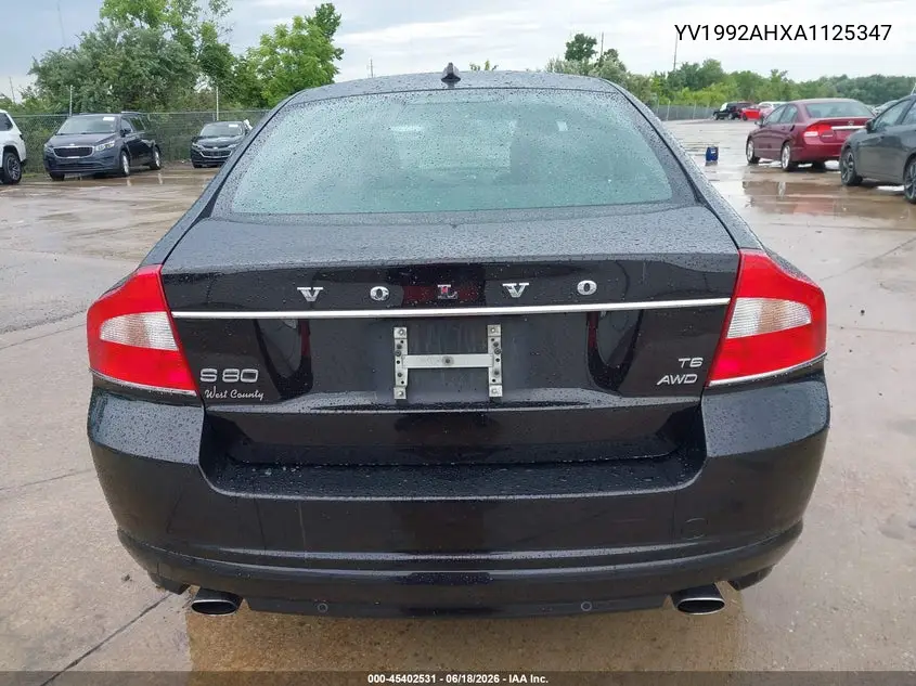 2010 Volvo S80 T6 VIN: YV1992AHXA1125347 Lot: 45402531