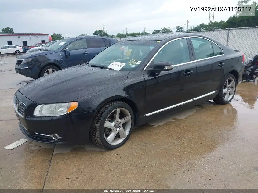 2010 Volvo S80 T6 VIN: YV1992AHXA1125347 Lot: 45402531