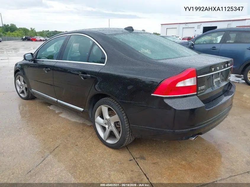 2010 Volvo S80 T6 VIN: YV1992AHXA1125347 Lot: 45402531