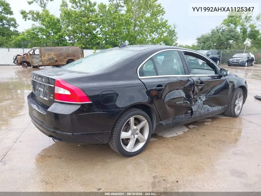 2010 Volvo S80 T6 VIN: YV1992AHXA1125347 Lot: 45402531