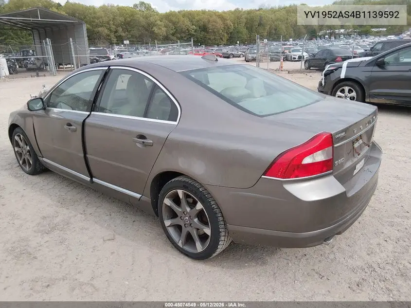 2011 Volvo S80 3.2 VIN: YV1952AS4B1139592 Lot: 45074549