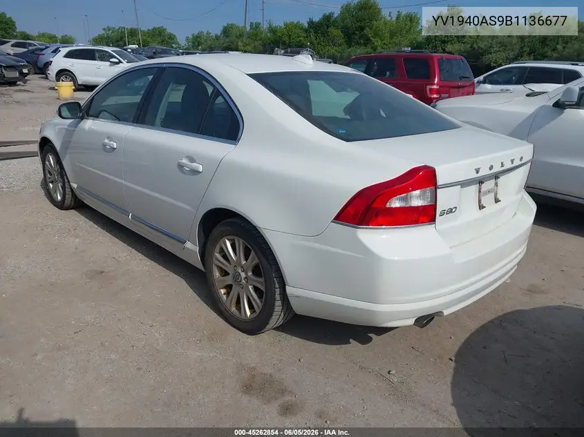 2011 Volvo S80 3.2 VIN: YV1940AS9B1136677 Lot: 45262854