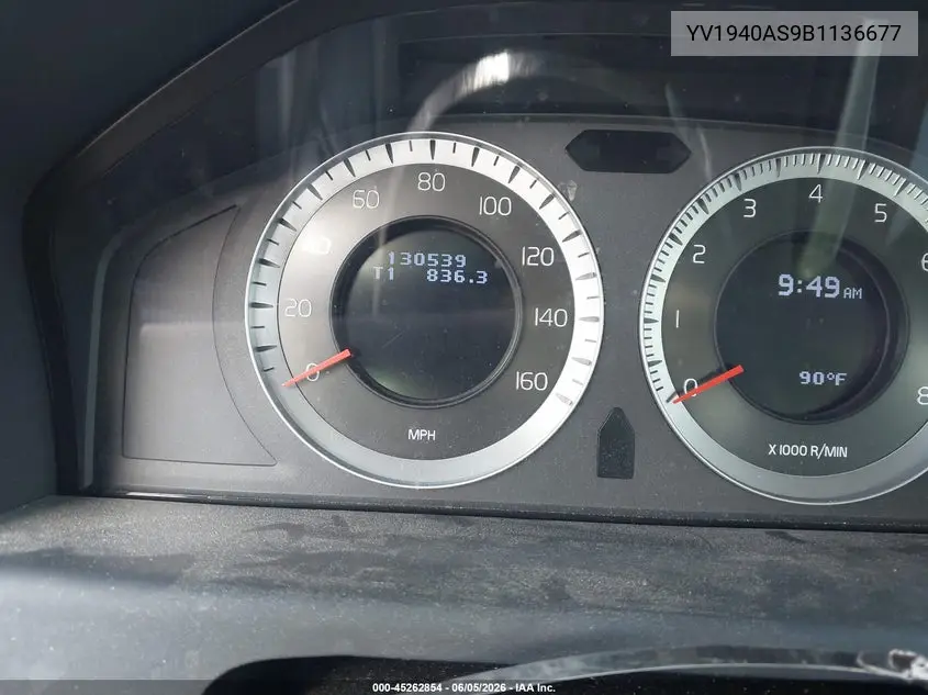 2011 Volvo S80 3.2 VIN: YV1940AS9B1136677 Lot: 45262854