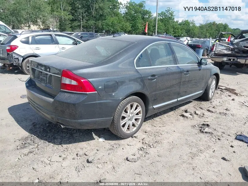 2011 Volvo S80 3.2L VIN: YV1940AS2B1147018 Lot: 45366398
